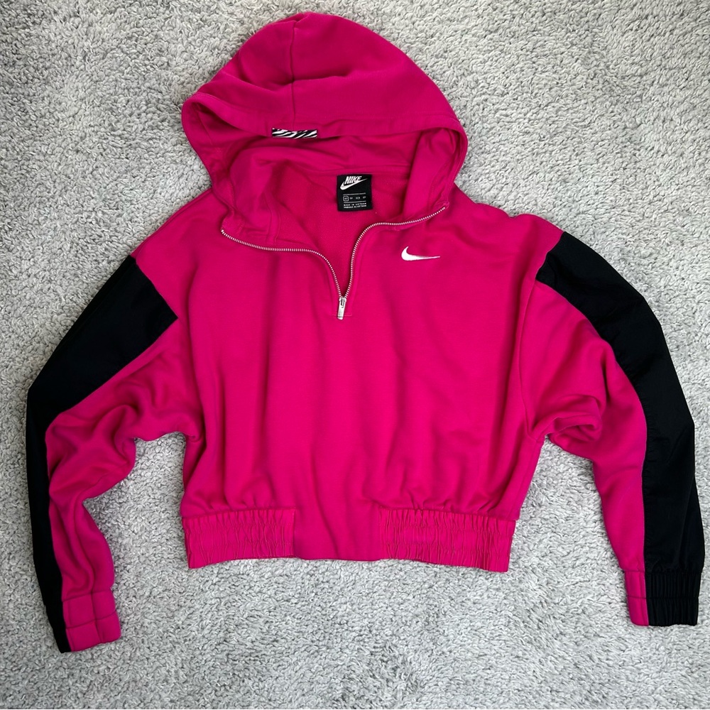 Nike Outfit Womens Small Matching Outfit Sweatshirt Sweatpants Pink Black Travel - Picture 7 of 9